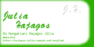 julia hajagos business card